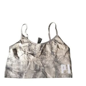PINK Gray and White Sports Bra size(L)